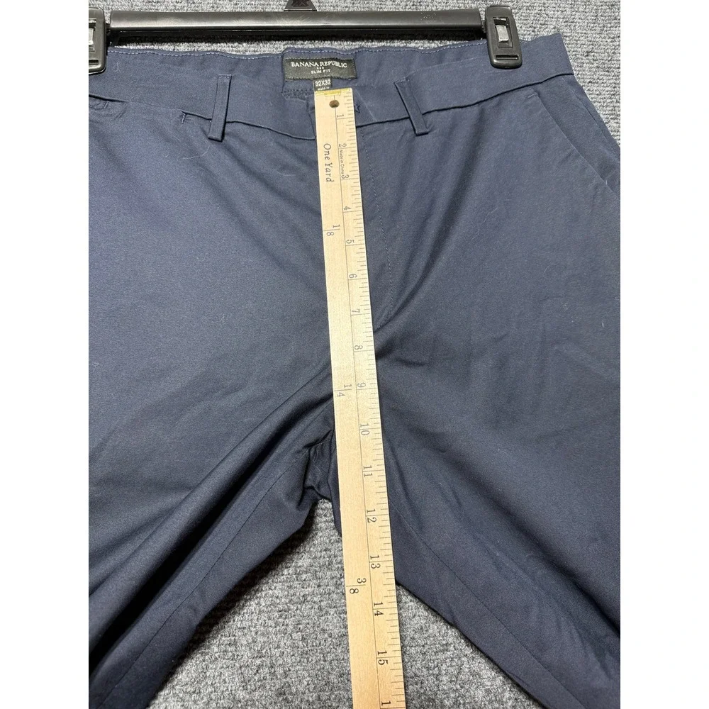Banana Republic Core Temp Chino Mens 32x32 Midnight Navy‎ Excellent Slim Fit